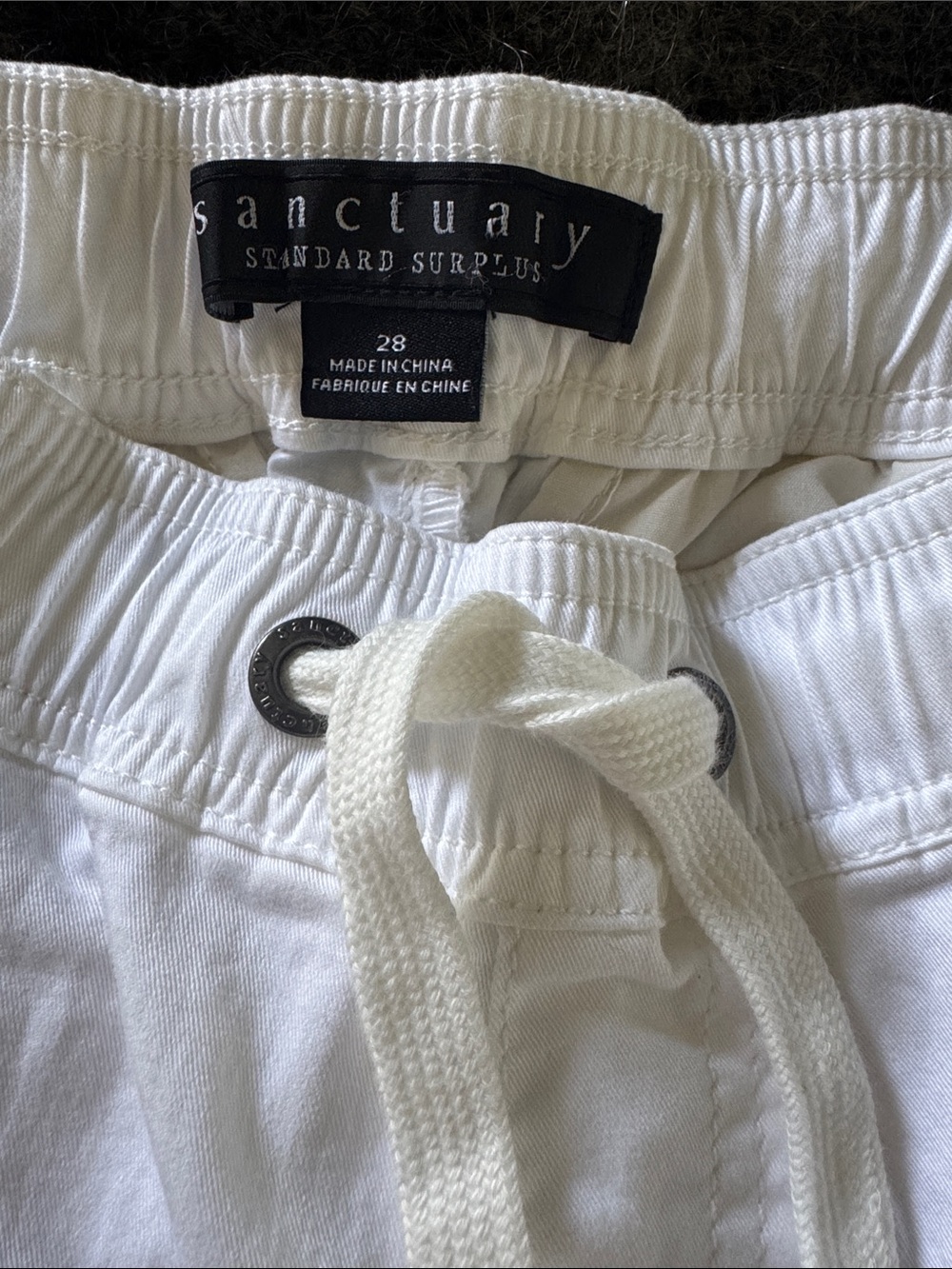 Never worn ! 🔥Sanctuary white Drawstring Cargo Pants - Picture 2 of 4